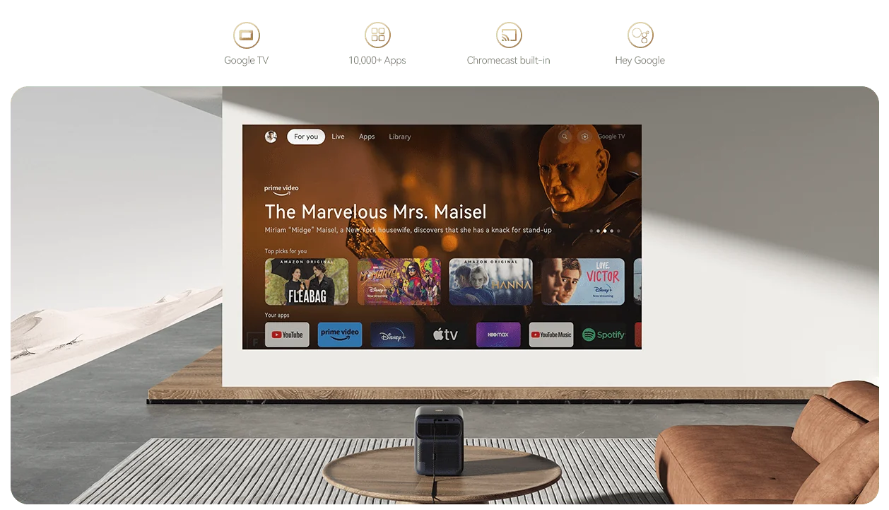 Wanbo Mozart 1 Pro Google TV 营销视觉